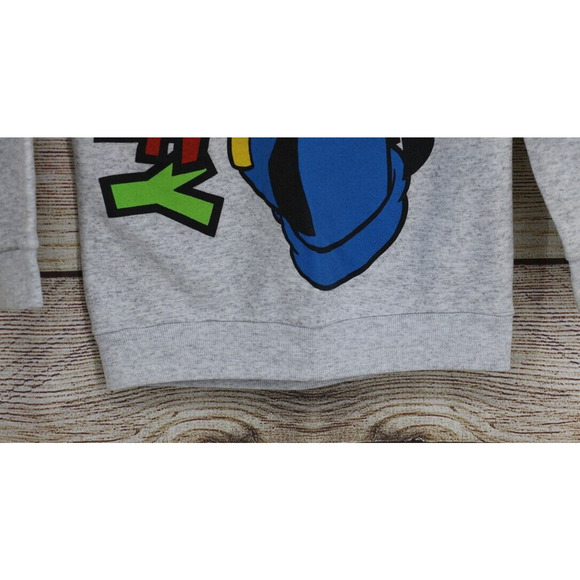 VINTAGE Disney Wear Kids Youth Size Large Pullover Sweatshirt Goofy Heather Gray - Picture 6 of 9